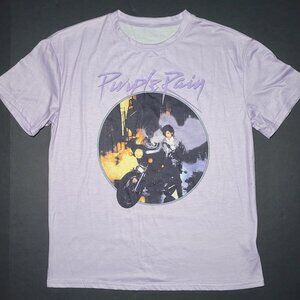 Blush Mark Womens Prince Purple Rain Light Purple T Shirt Size Medium